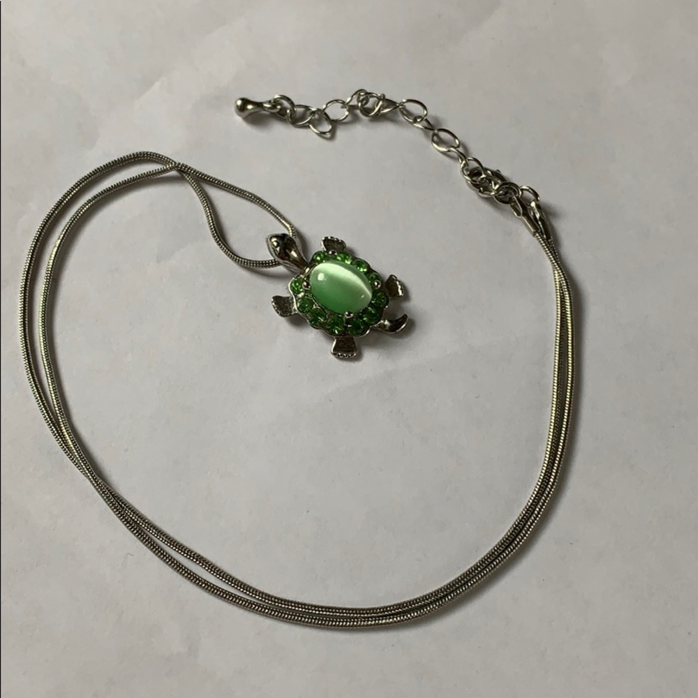 Really cute silver turtle necklace